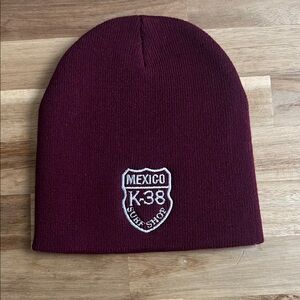 Mexico Maroon Beanie Hat